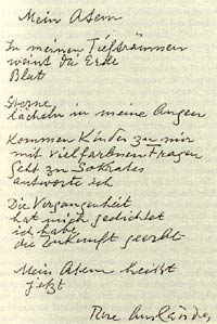 Gedicht von Rose Ausländer