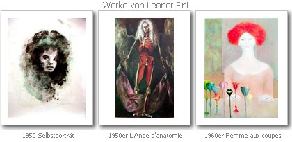 Werke von Leonor Fini, Quelle: CFM gallery